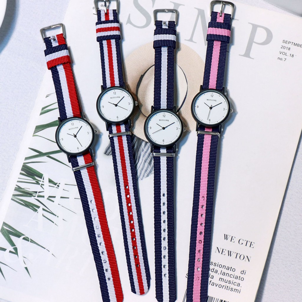 Đồng hồ thời trang nam nữ Mstianq MS30 dây dù siêu bền, phong cách Hàn Quốc, cá tính | BigBuy360 - bigbuy360.vn