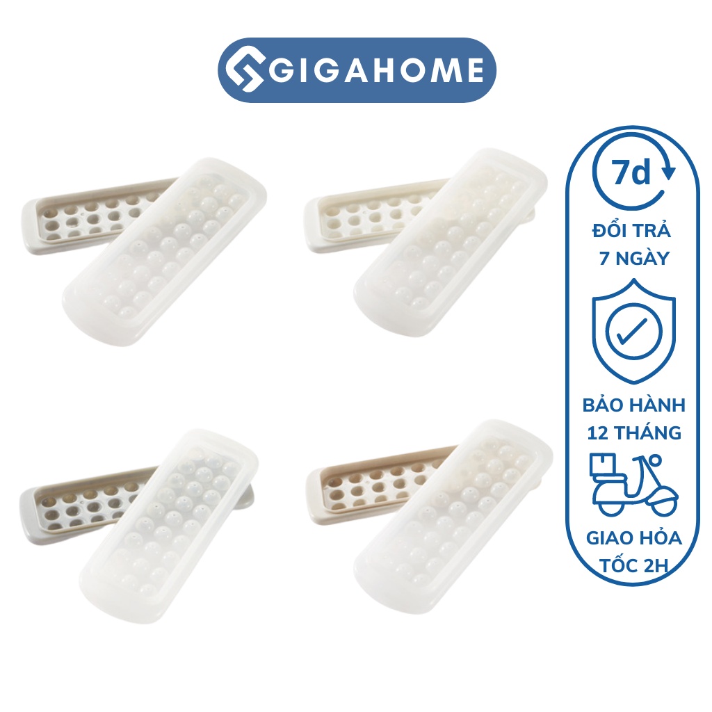 Khuôn Làm Đá Viên Tròn, Thạch, Hạt Trân Châu Loại Nhỏ GIGAHOME Có Nắp Đậy 5753