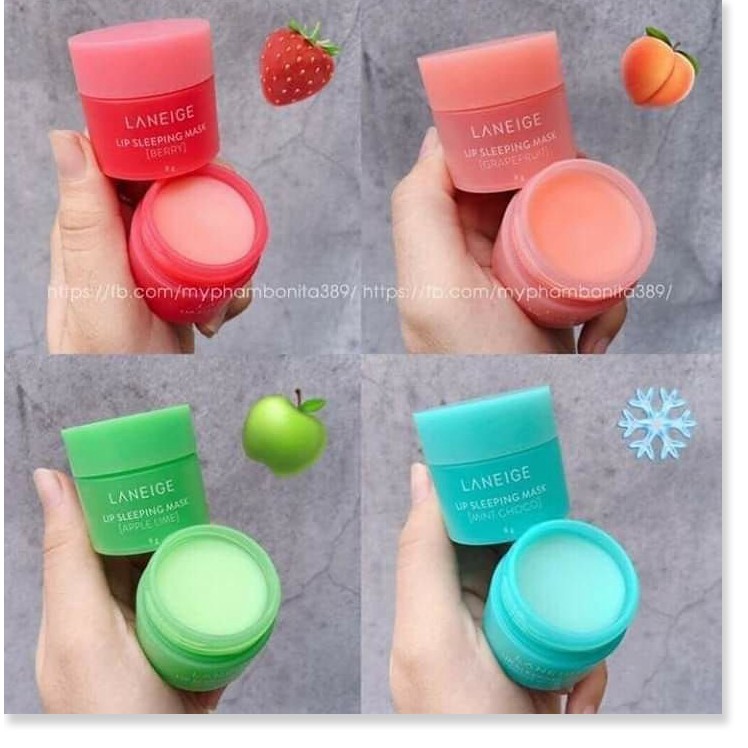 [Mã giảm giá mỹ phẩm chính hãng] Mặt Nạ Ngủ Môi Laneige Lip Sleeping Mask Mini Kit