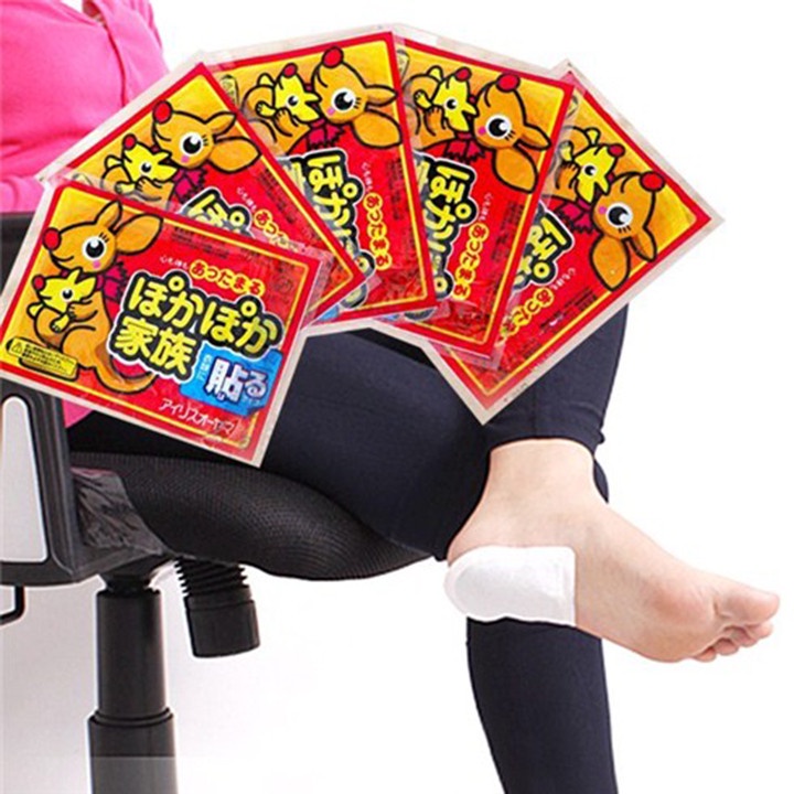 Bộ 5 Miếng Dán Giữ Nhiệt Con Chuột Túi, Dán Nóng Cơ Thể, Bàn Chân - Sưởi Ấm Ngày Đèn Đỏ, Đau Bụng Kinh