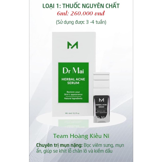 SERUM DR MAI NGUYÊN CHẤT & MIX CHÍNH HÃNG