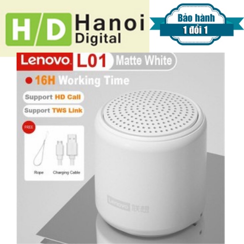 Loa Bluetooth Mini Lenovo L01 TWS Loa Ngoài Trời Di Động,Âm Thanh Nổi Không Dây Âm Thanh Vòm Bass Chống Nước