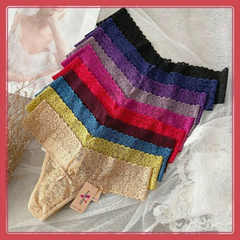 Quần Lót Ren Kiểu Dáng Lọt Khe mã 6214 (L)