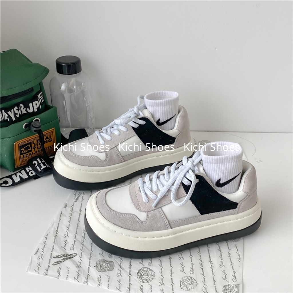 Giày thể thao nữ đế độn đế bánh mì tăng chiều cao phong cách Hàn Quốc mã 7801 - Kichi Shoes