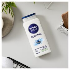 Gel tắm, gội nam cho da nhạy cảm NIVEA Men Sensitive 3-in-1 400ml - Đức