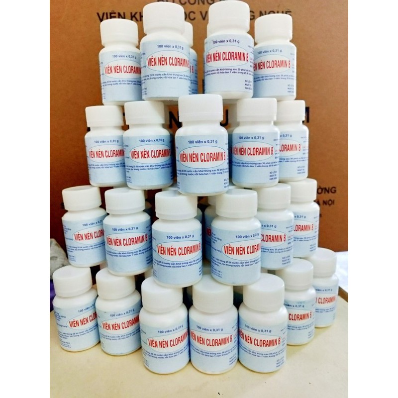Cloramin B khử khuẩn dạng viên nén (lọ 100 viên)