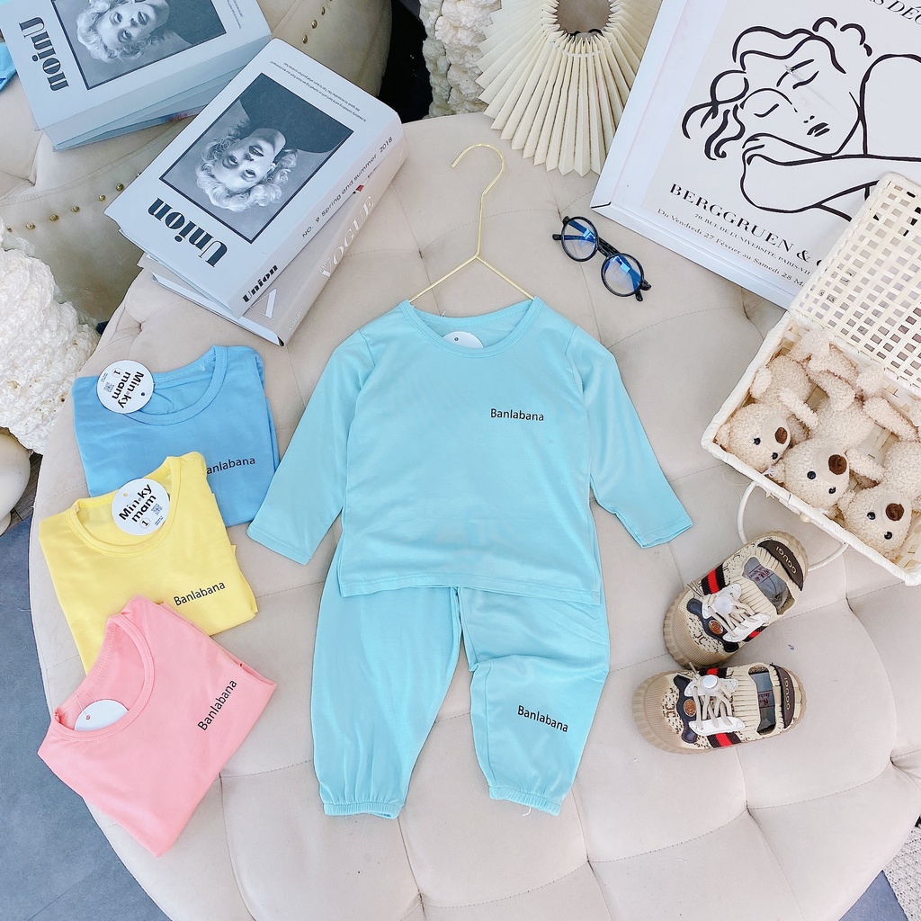 Bộ quần áo trẻ em dài tay,đồ bộ dài tay thun lạnh cho bé trai và bé gái