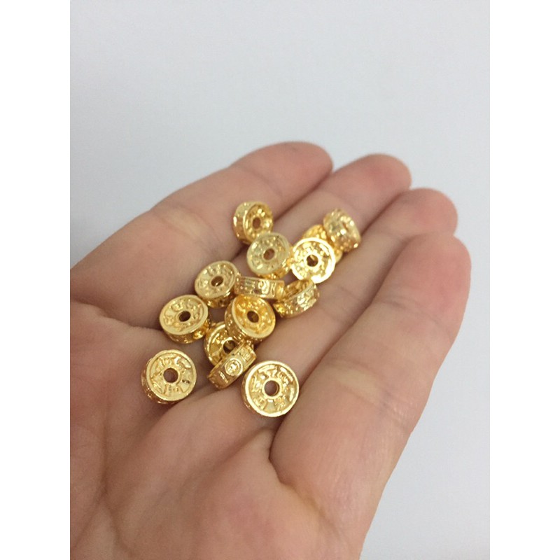 Charm chặn bánh xe chặn vòng khắc chú om mani