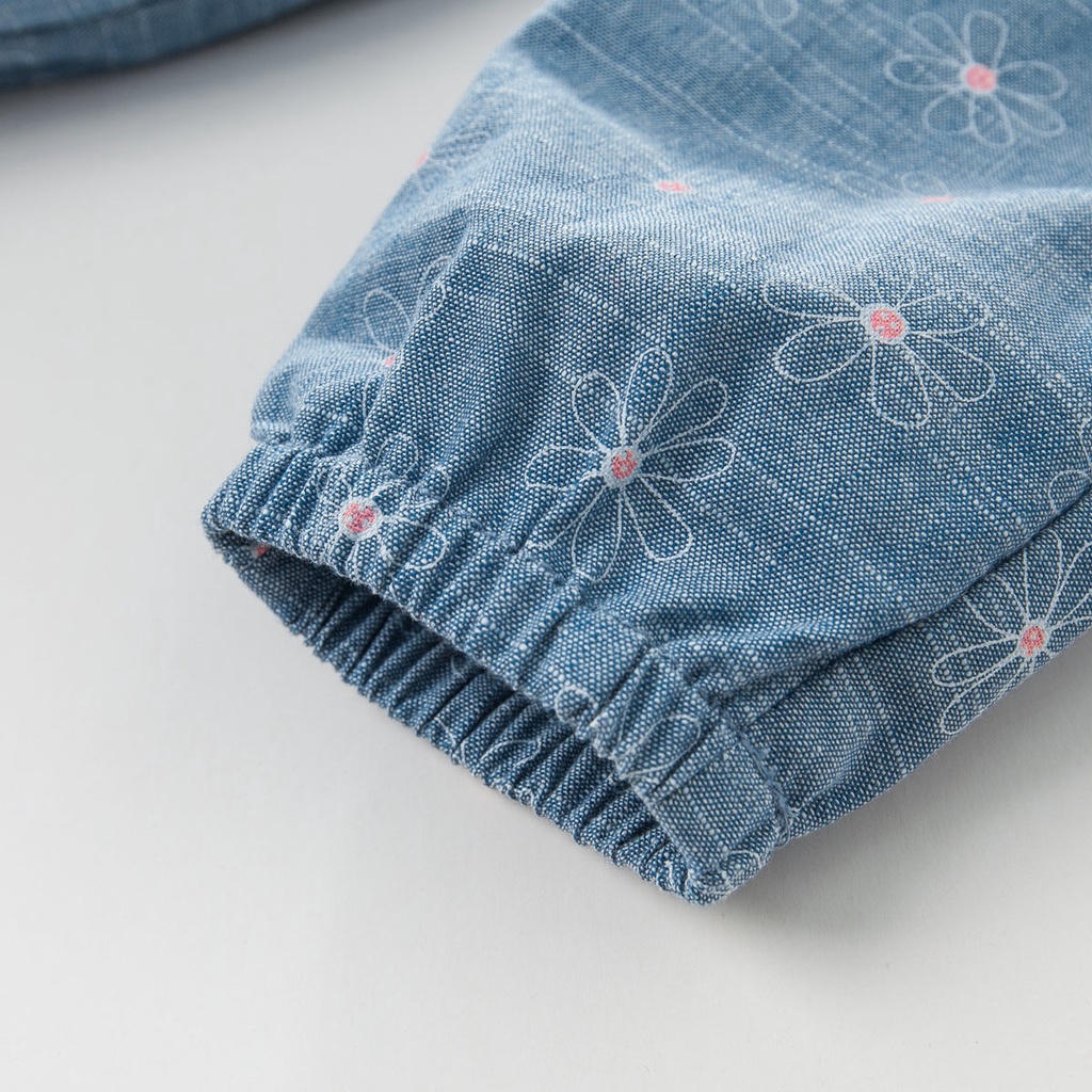 Quần Dài Vải Cotton Mỏng Thiết Kế Dễ Thương Cho Bé Gái