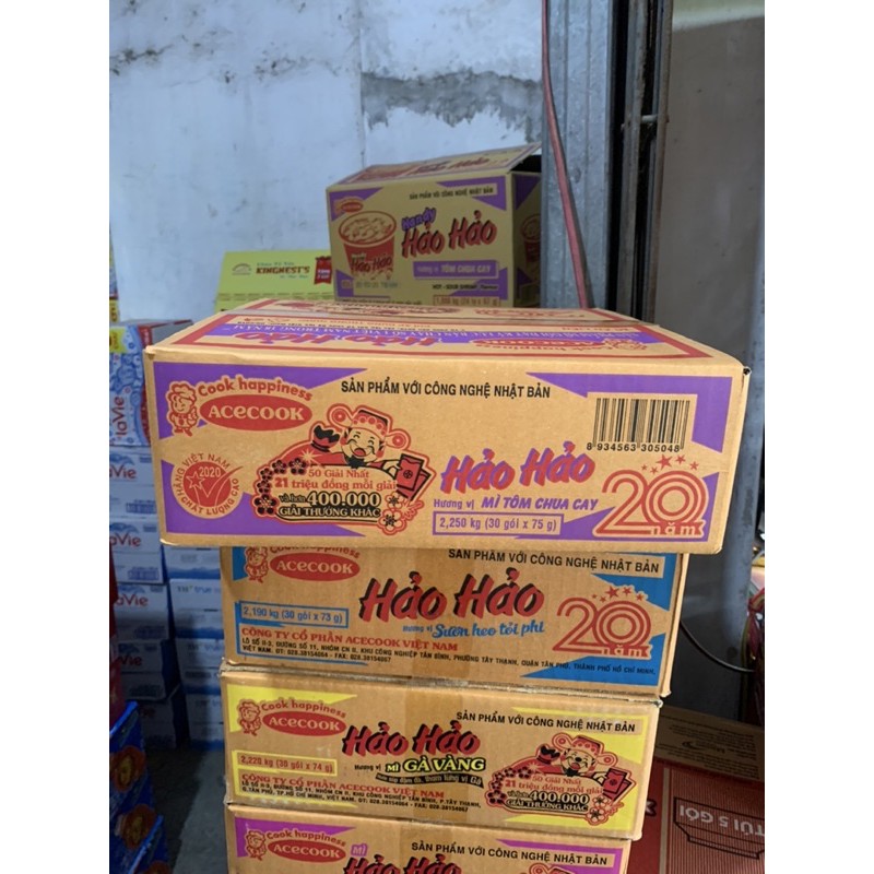 Thùng 30 gói Mì Hảo Hảo Acecook 75g