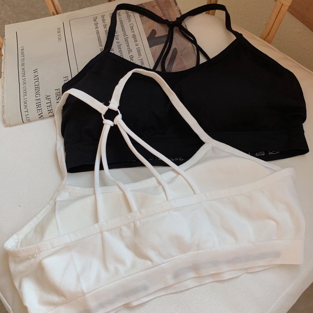 Áo Tank Top Có Mút Nâng Ngực Dây Chéo Lưng Thời Trang Mùa Hè Trẻ Trung Cho Nữ
