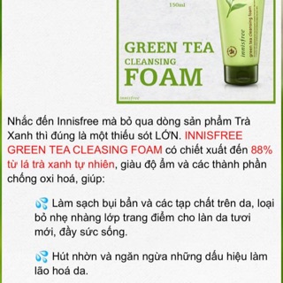 Sữa rửa mặt trà xanh