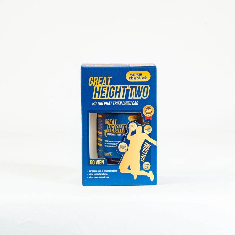 Viên uống hỗ trợ tăng chiều cao cho trẻ GREAT HEIGHT TWO - Hộp 60 Viên