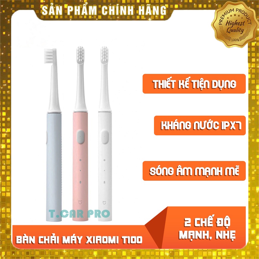 Bàn chải điện Xiaomi Mijia T100 CHÍNH HÃNG (Pin Sạc) Bàn Chải Đánh Răng Mijia T100 - Kháng nước ipx7