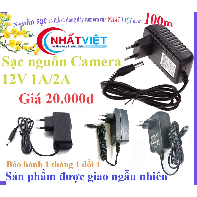 NGUỒN CAMERA adapter 12V 1A/2A TRỌN BỘ 5 NGUỒN