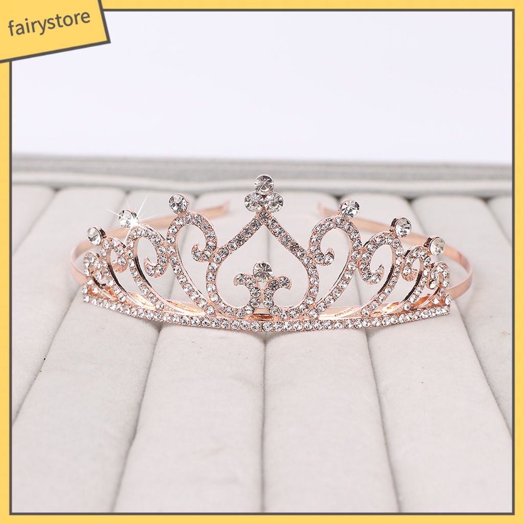 Vương miện đính đá thủy tinh xinh xắn dành cho bé gái