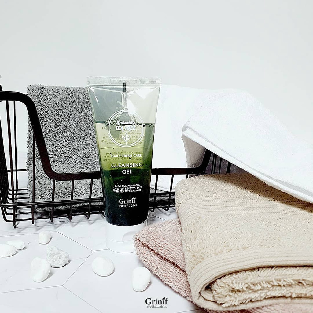 Bộ kem che khuyết điểm cho nam giới và gel rửa mặt Grinif Natural BB Cream for Men và Grinif Teatree Cleansing Gel 100ml