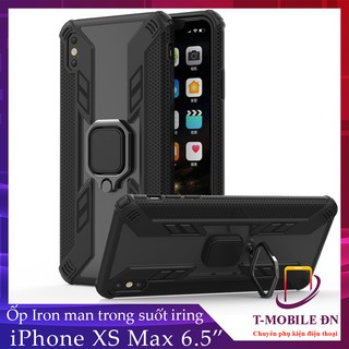Ốp lưng iPhone XS Max iRON MAN IRING TRONG SUỐT Nhựa PC cứng viền dẻo chống sốc