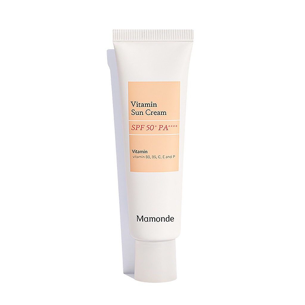 Kem chống nắng Mamonde Vitamin Sun Cream SPF 50+ PA++++ - UV Protection, Vitamin Sun Screen, Panthenol 10% 100-Hour Lasting Hydration