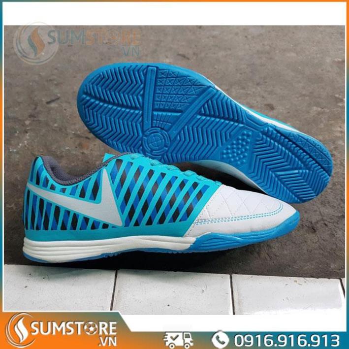 Giày Đá Bóng Đế Bằng Winbro Xanh Ya - Giày Futsal Cao Cấp 2020 (Đã Khâu Full Đế + tặng kèm vớ) gi