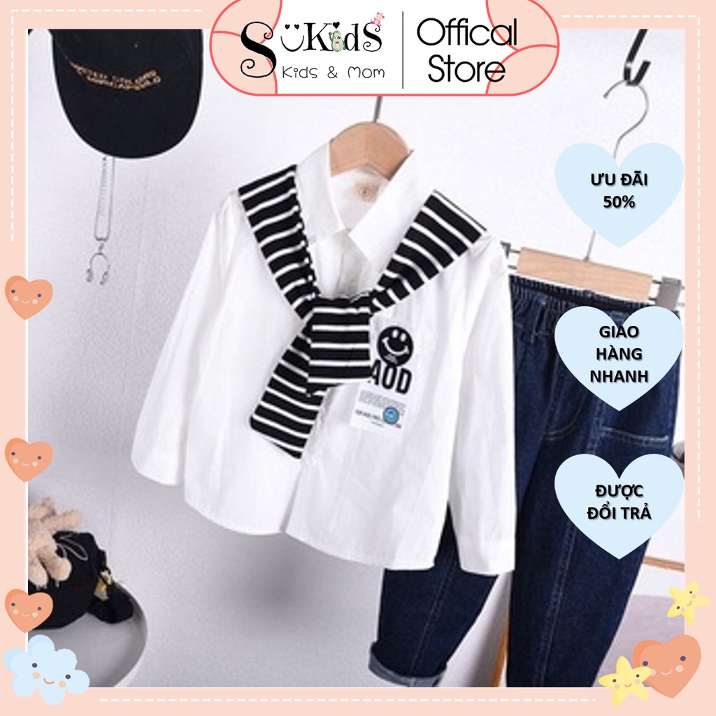 Bộ Sơ mi AOD + Quần jean cực kool ngầu cho bé - Ảnh thật shop chụp