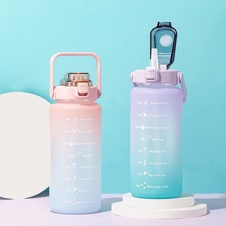 【Big discounts】Cute 2L Water Bottle With Water Timer Indicator【COD】