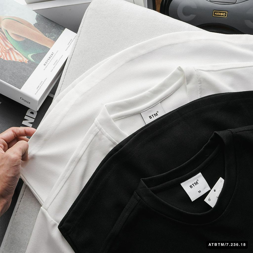 Áo thun thời trang unisex tay ngắn, chất liệu thun tổ ong, thấm hút tốt, form đẹp 23618