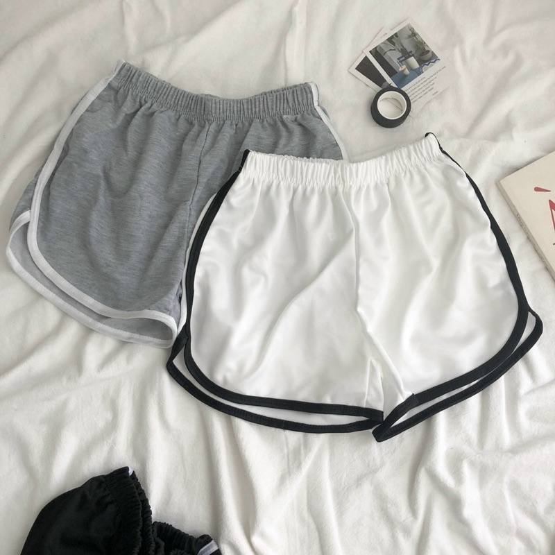 Quần đùi nữ 🌸 Quần thể thao sport nữ ngắn 3 màu ĐEN TRẮNG XÁM style Ulzzang Hàn Quốc PHULA | BigBuy360 - bigbuy360.vn