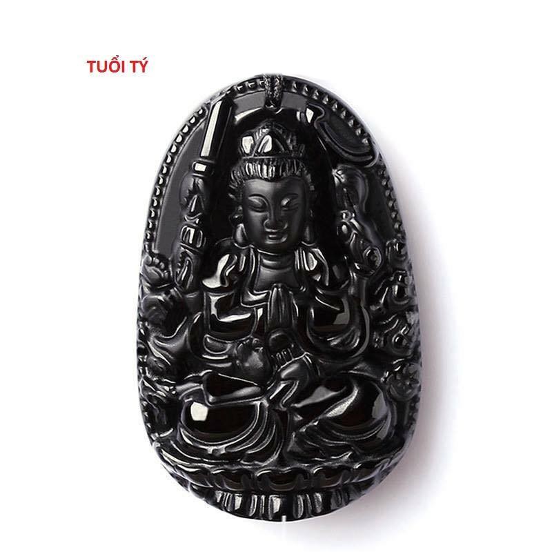 Phật bản mệnh tuổi Tý - Thiên Thủ Thiên Nhãn đá Obsidian
