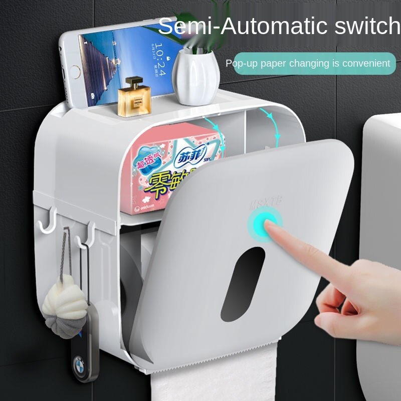 Giá đỡ giấy vệ sinh 3 tầng gắn tường chống thấm nước tiện dụng chắc chắn