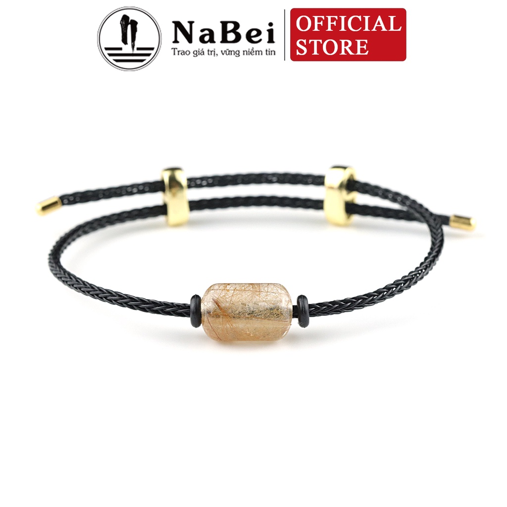 Vòng Tay Lu Thống Tóc Nâu Tự Nhiên Phù Hợp Mệnh Kim, Thổ Cho Nam Nữ NB145 - Phong Thuỷ NaBei Store
