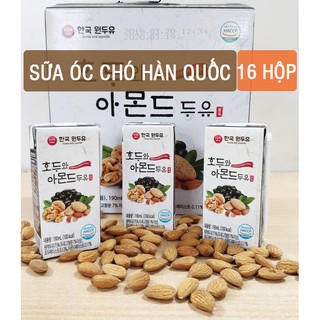 [DATE 10/2020] Sữa Hạt Óc Chó Đậu Đen Hạnh Nhân Hàn Quốc lốc 16 hộp 190ml