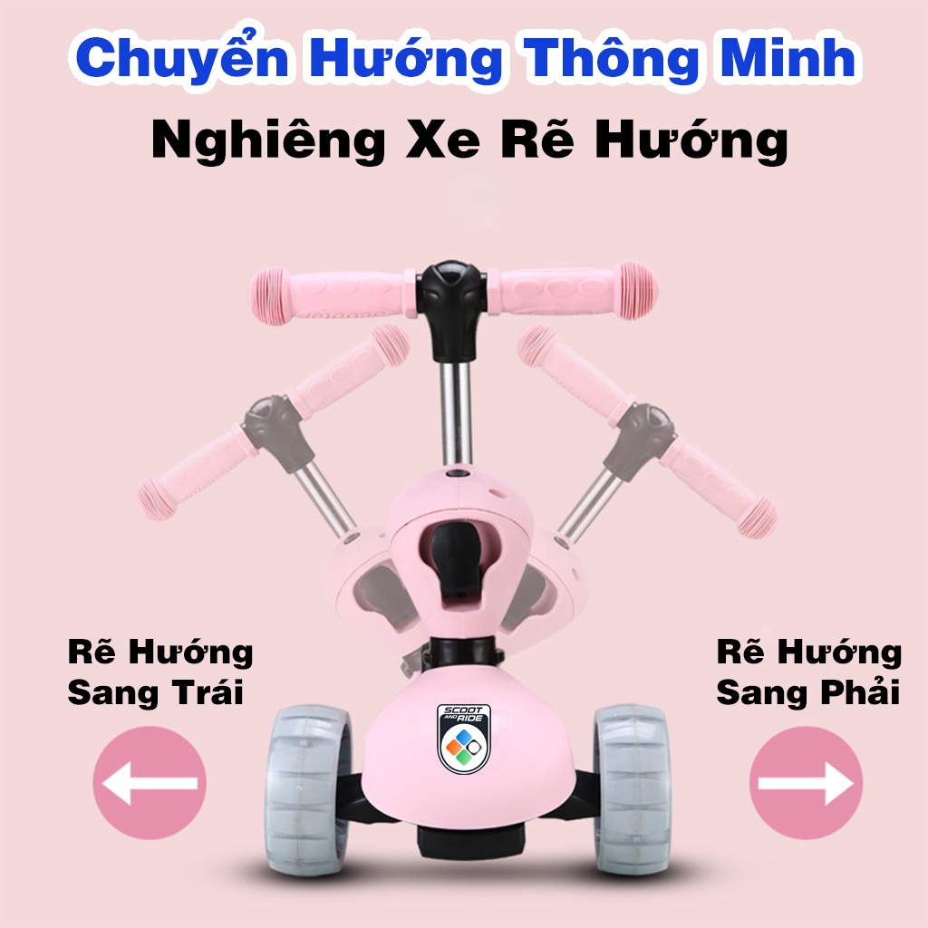 Scoot and ride X9 chịu tải 50Kg, 3 in 1,bánh xe phát sáng vĩnh cửu khi chạy, chuyển 3 chế độ nhanh chóng