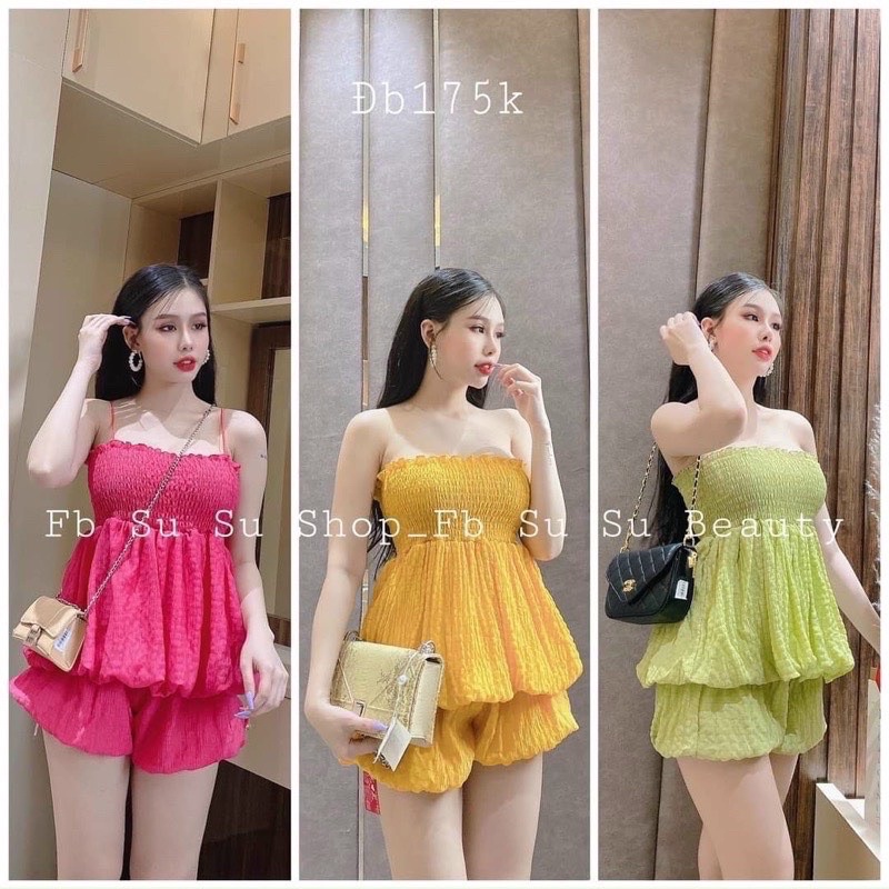 Set Bộ Đồ Nữ Áo Dây Bí + Quần Bo Chun
