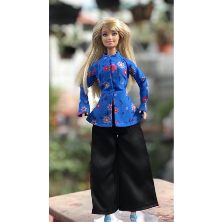 Thanh lý sét áo bà ba hoa xanh