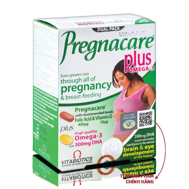 Vitamin tổng hợp cho mẹ bầu và cho con bú Vitabiotics Pregnacare Omega3 Plus (Hàng nhập khẩu chính hãng)