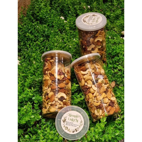 [Vị Mật ong - Vani]  Granola siêu hạt 5% yến mạch thơm ngon giòn rụm hỗ trợ giảm cân, thực phẩm tốt cho mẹ và bé