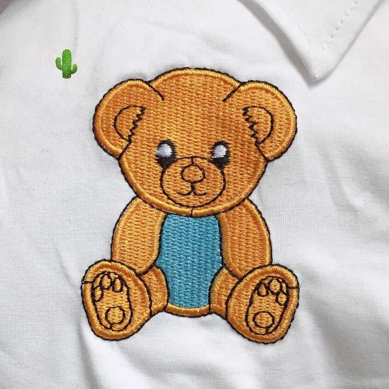 🍀Đầm polo thêu gấu xinh ơi là xinh