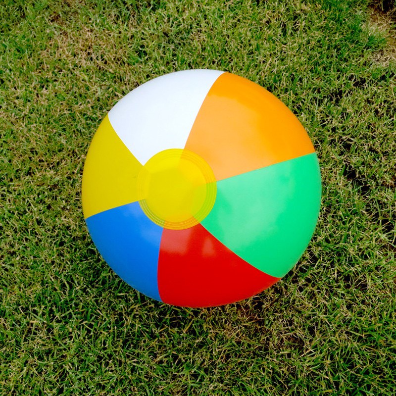 Bóng bơm hơi lục sắc size 40cm, 30cm, 25cm, dành cho gia đình vui chơi đi biển, hồ bơi, vận động thể thao,...