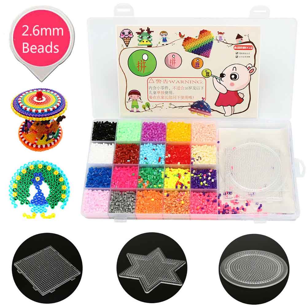 Bộ 13000 hạt nhựa xếp hình 2.6mm có 3 bảng Pegboards cho bé
