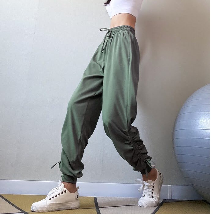 Quần dài jogger vải dù tập gym zumba dance dây rút Đồ tập Rẻ Mà Đẹp Shop Gymstore 287