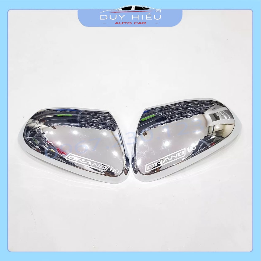 Bộ Hai Ốp Gương I10 2021 Mạ crom Phụ Kiện Ô Tô Hyundai i10 Bảo Vệ Gương Hatback Hoặc Sedan