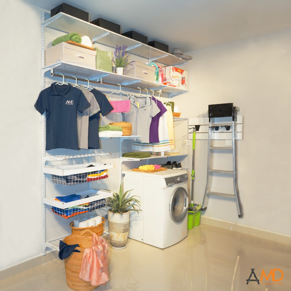 TAY ĐỠ GIÁ KỆ CÀI THANH RAY 2 NGÀM LÀM KỆ TRƯNG BÀY SHOP