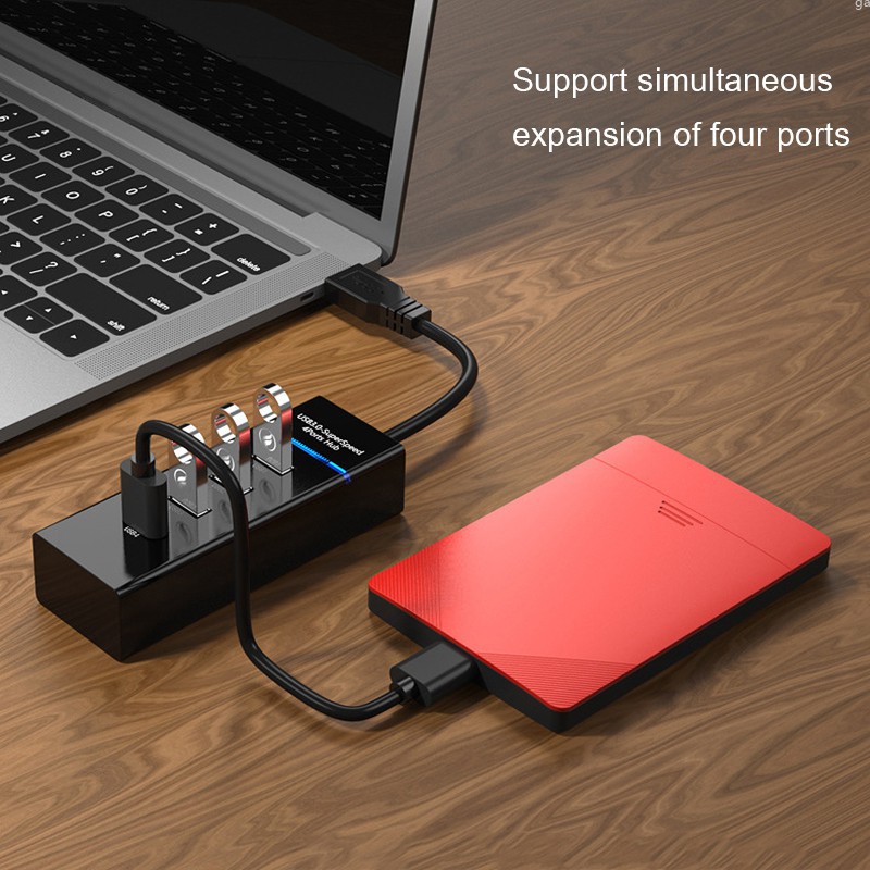 Bộ Chia 4 Cổng Usb 3.0 Tốc Độ Cao Cho Desktop Pc Mac Laptop