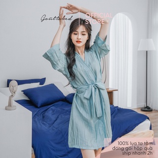 Áo choàng ngủ 100% lụa tơ tằm goûttobed