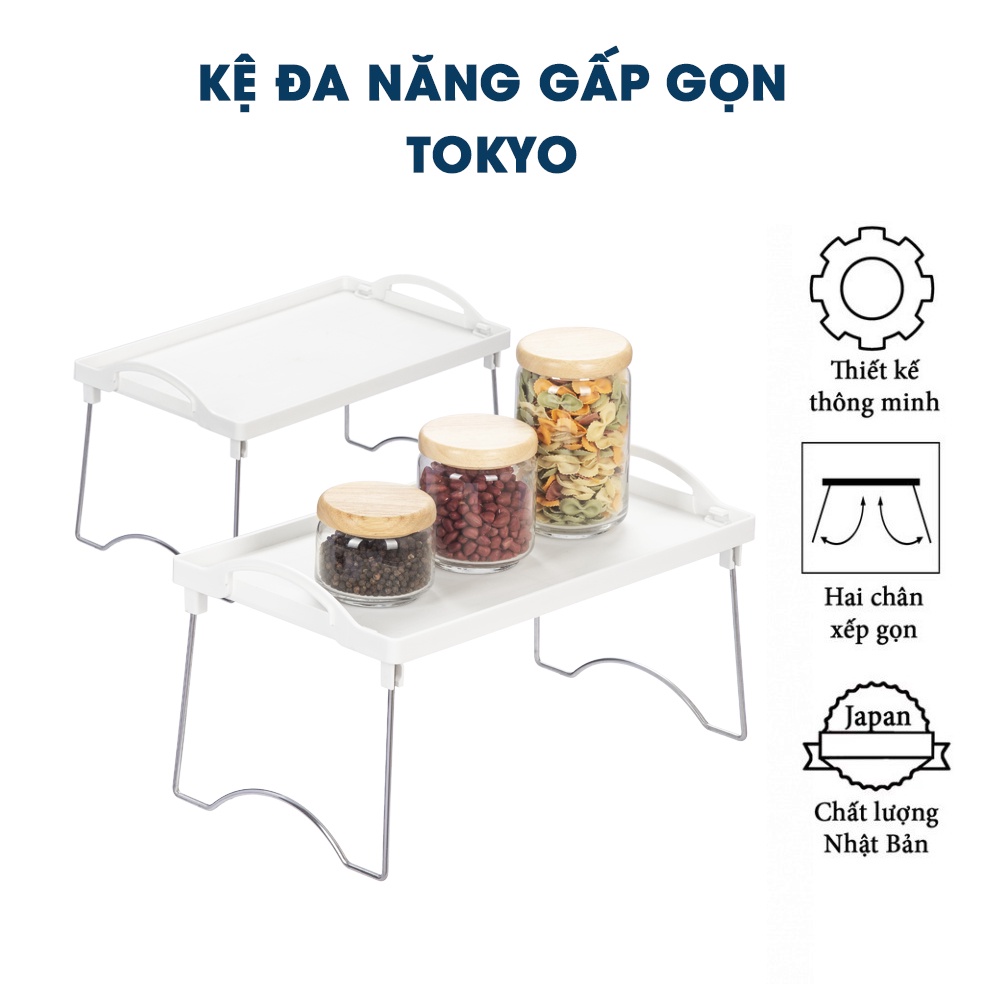 Kệ Gấp Để Đồ Tokyo INOCHI - Kệ Nhựa Xếp Gọn Đựng Đồ Nhà Bếp, Mỹ Phẩm, Sổ Bút