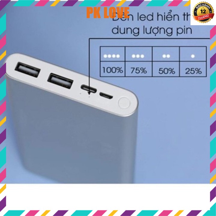 Sạc dự phòng Xiaomi Gen 3 chính hãng - Dung lượng 10.000mah [BH 12 THÁNG]