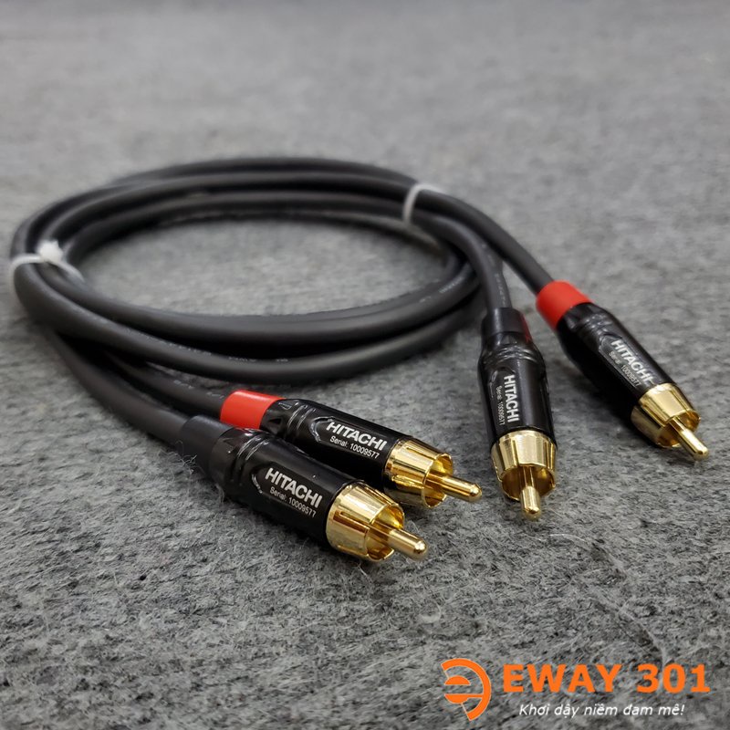 Dây AV Hitachi Nhật Xịn, Cặp Dây Tín Hiệu Âm Thanh 4 Đầu AV