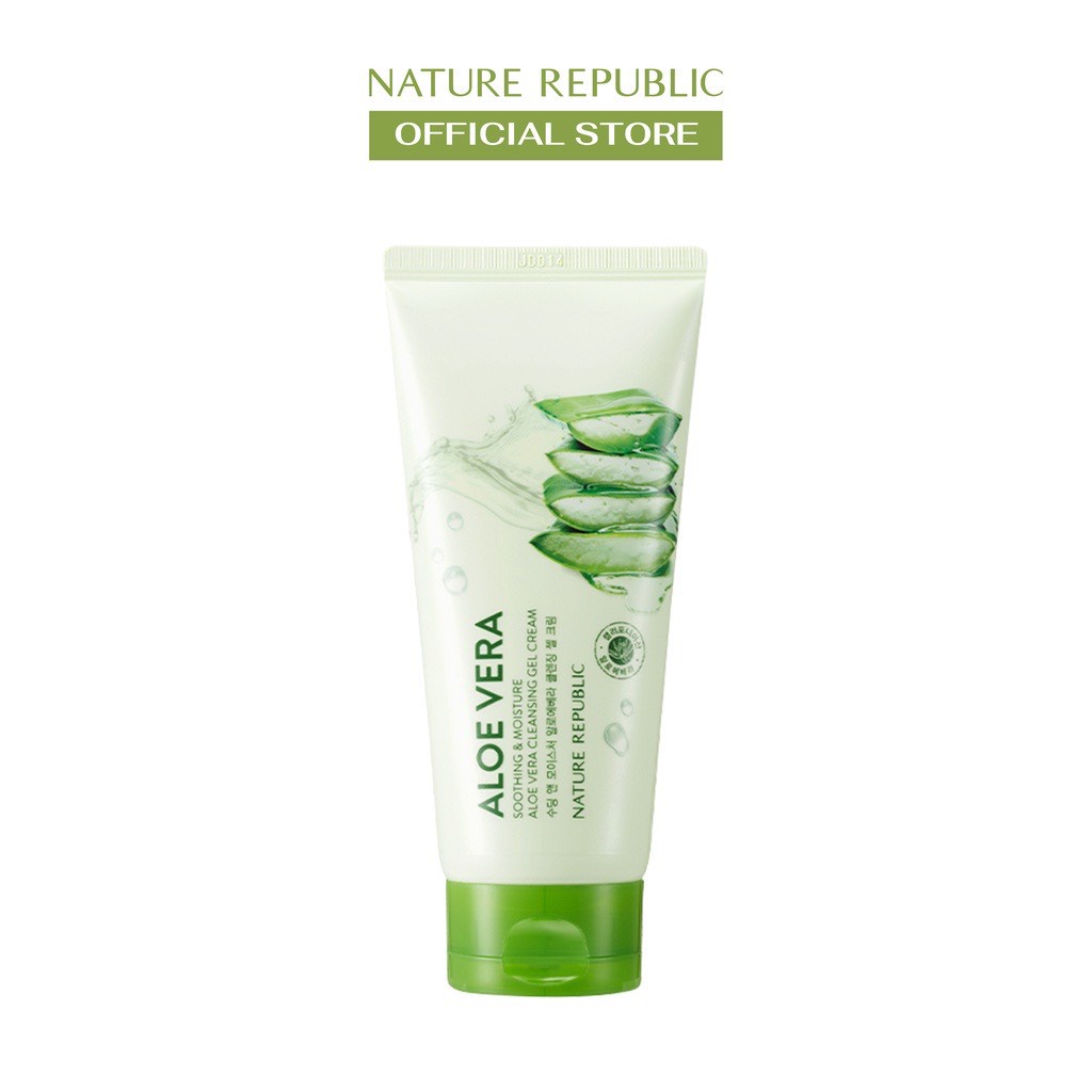 Kem tẩy trang Lô hội NATURE REPUBLIC Soothing &amp; Moisture Aloe Vera Cleansing Gel Cream ( hàng chính hãng, có tem phụ )