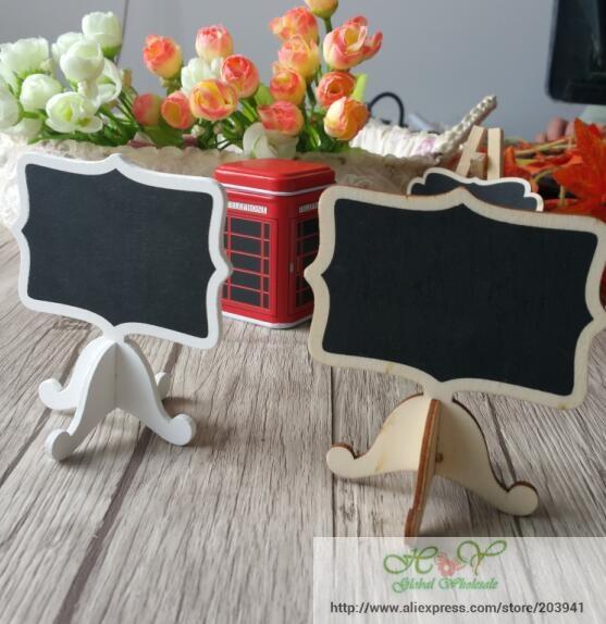 1 Cái / lốc Gỗ mini Bảng Đen Bộ Bảng Phấn Bảng Tin Ký Tiệc Cưới Trang Trí Cho Gỗ Thô Bàn Ghi Nhớ